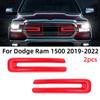 2Pcs/set Red/yellow Car Front Grille Trim Exterior Accessories for Dodge Ram