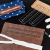 3Pcs Acrylic Zipper Template Set Transparent Sewing Ruler For Diy Bag Pocket Crafting Quilting Patchwork Tools For Beginners