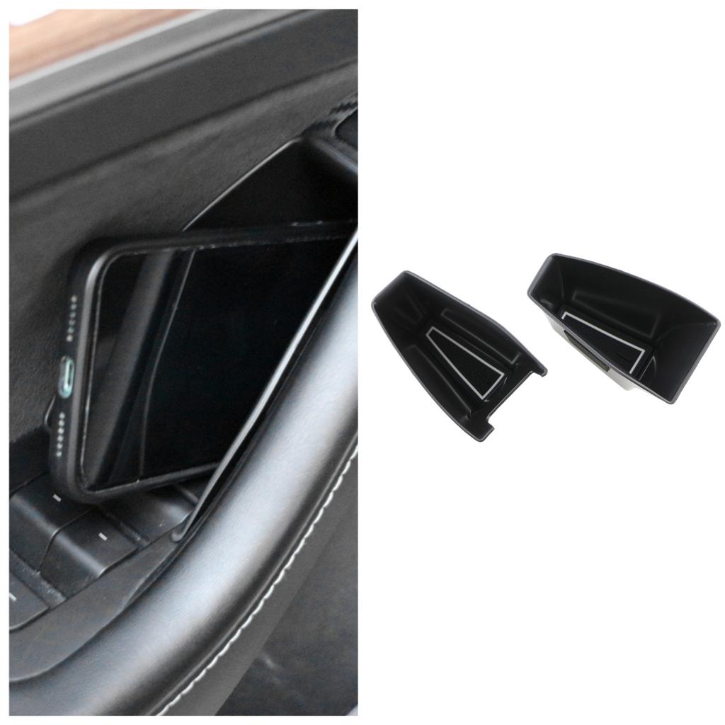 Бокс для хранения на двери для Tesla Model 3 2017-2025 Model Y 2020-2025 Контейнер для телефона в подлокотнике Органайзер на дверь Карман для ручки Лоток
