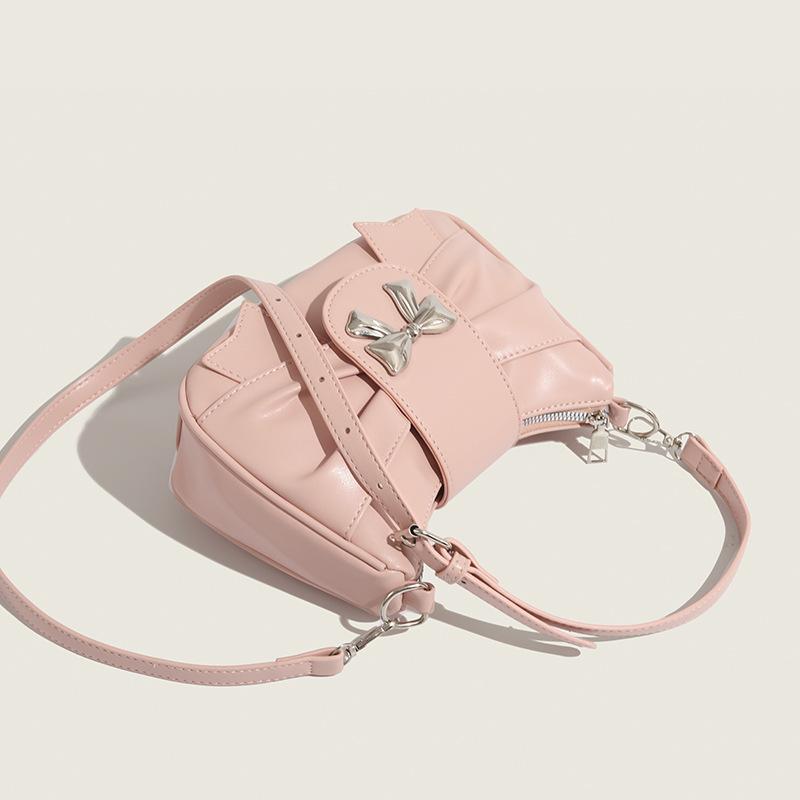 Модная женская сумка из искусственной кожи с арочным креплением под мышкой, плиссированная сумка через плечо на одно плечо, милая и элегантная, высокое качество, новая