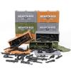 BrickBounty Weapon Case with 100 Pieces Guns for Military Toys Building Blocks Military Transport Box War Scenario Module for Mini Figures Soldiers