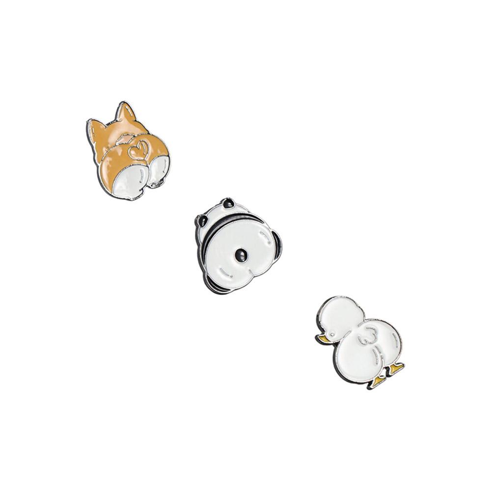 Брошь в виде панды из цинкового сплава с изображением животных, милых детей