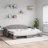 VidaXL Daybed with Trundle Bed Taupe 80x200 Cm Fabric 3197528