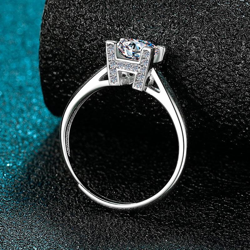 Кольцо с бриллиантами из серебра S925 пробы, модное, индивидуальное, обручальное, трендовое, открытое кольцо Sea King, подарок девушке на день рождения