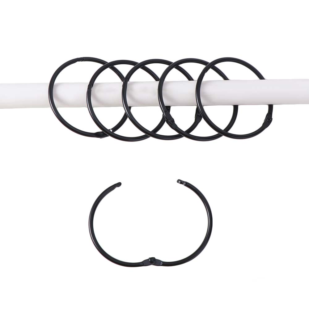 12PCS Rust Proof Shower Curtain Hooks Anti-Drop Curtain Hang Holder Bathroom Accessories