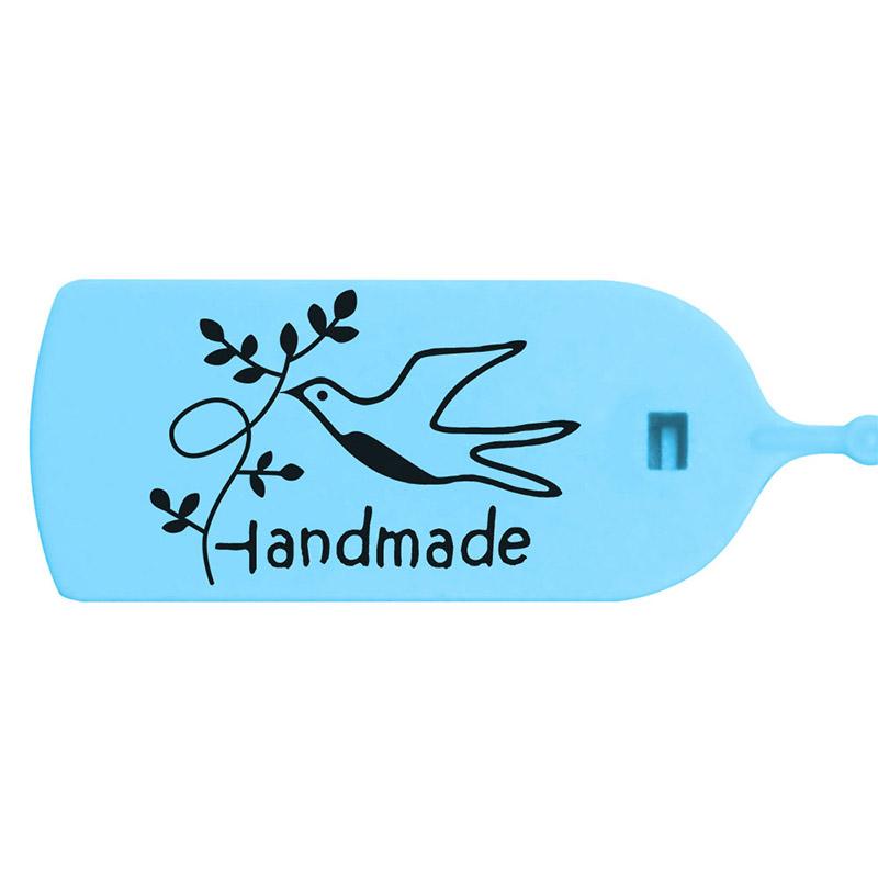 100 шт., пластиковые бирки ручной работы, этикетки для поделок, одежды, обуви, сумок, бизнес-подарок