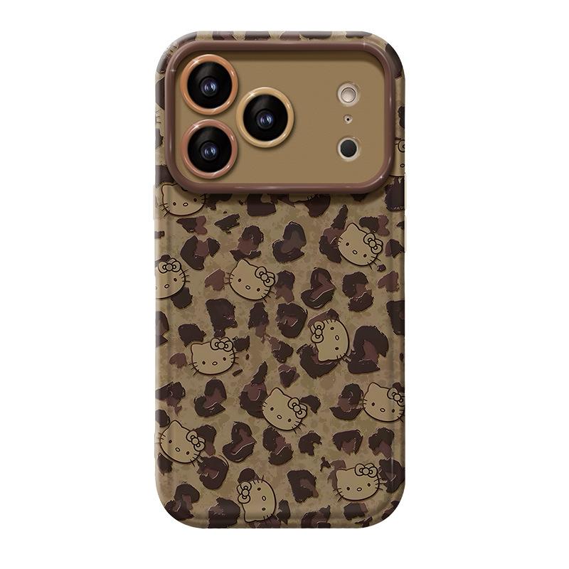 Шнурок с принтом леопарда и кошкой KT, подходит для чехла мобильного телефона iphone17promax 13 силиконового 16 Xiaomi 15 новой серии 14