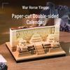 Xi'an Scenic Area 3D Paper Carving Calendar and Sticky Notes Desktop Ornament