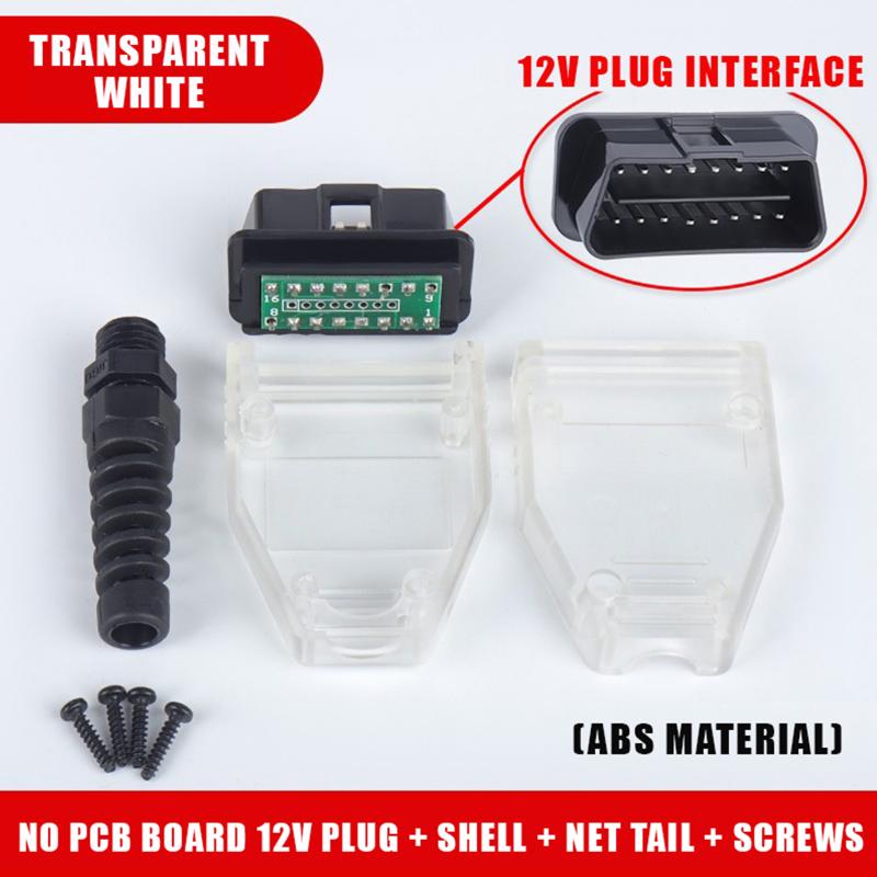 OBD2 16Pin J1962 Connector 1 Set Stable Signal Transmission OBD II Male Adaptor for Auto Fault Detection