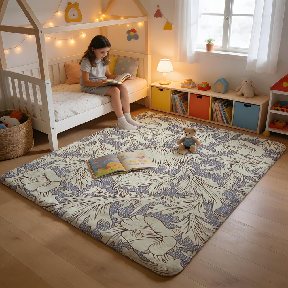 Floor Mat Soft Flannel Rug Non-Slip Absorbent Mat for Bathroom Bedroom Home Decor Christmas Pattern Design
