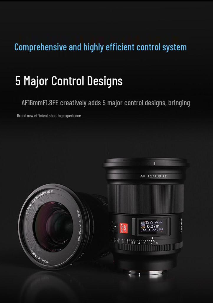 Viltrox 16mm F1.8 Автофокусный Полнокадровый Широкоугольный Объектив для Беззеркальных Камер с Креплением E/Z