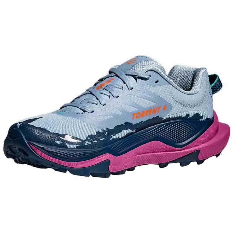 HOKA One One Torrent 4 Удобные Универсальные Прочные Кроссовки с Низким Верхом Женские Кроссовки Синие 1155074-DFC
