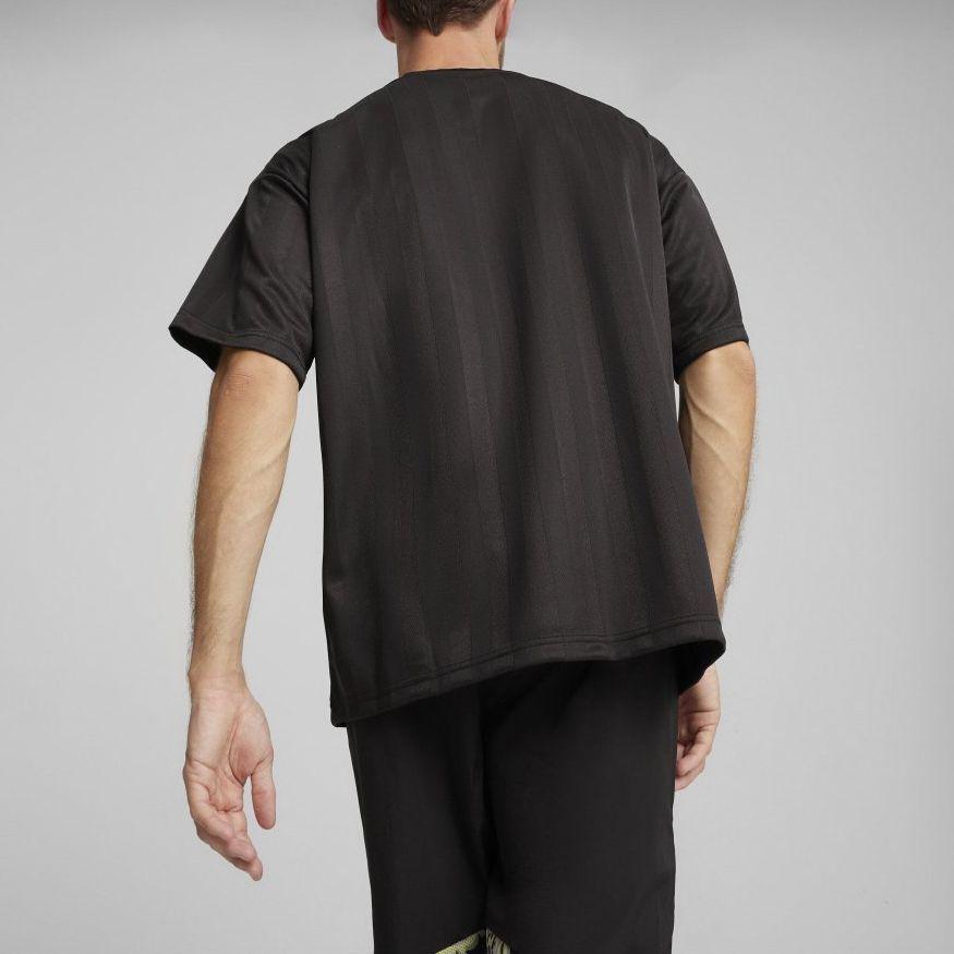 Puma Bvb Ftblnrgy Ss Jersey Solid Color Casual Loose Round Neck Short Sleeve T-Shirt Men Tops Black 774274-05