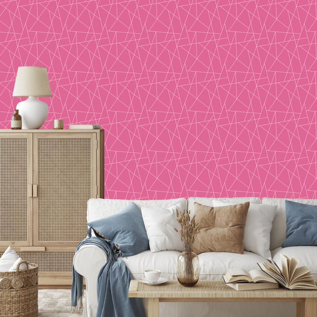 Wallpaper Geometric pattern powder pink, top powder pink 50x1000
