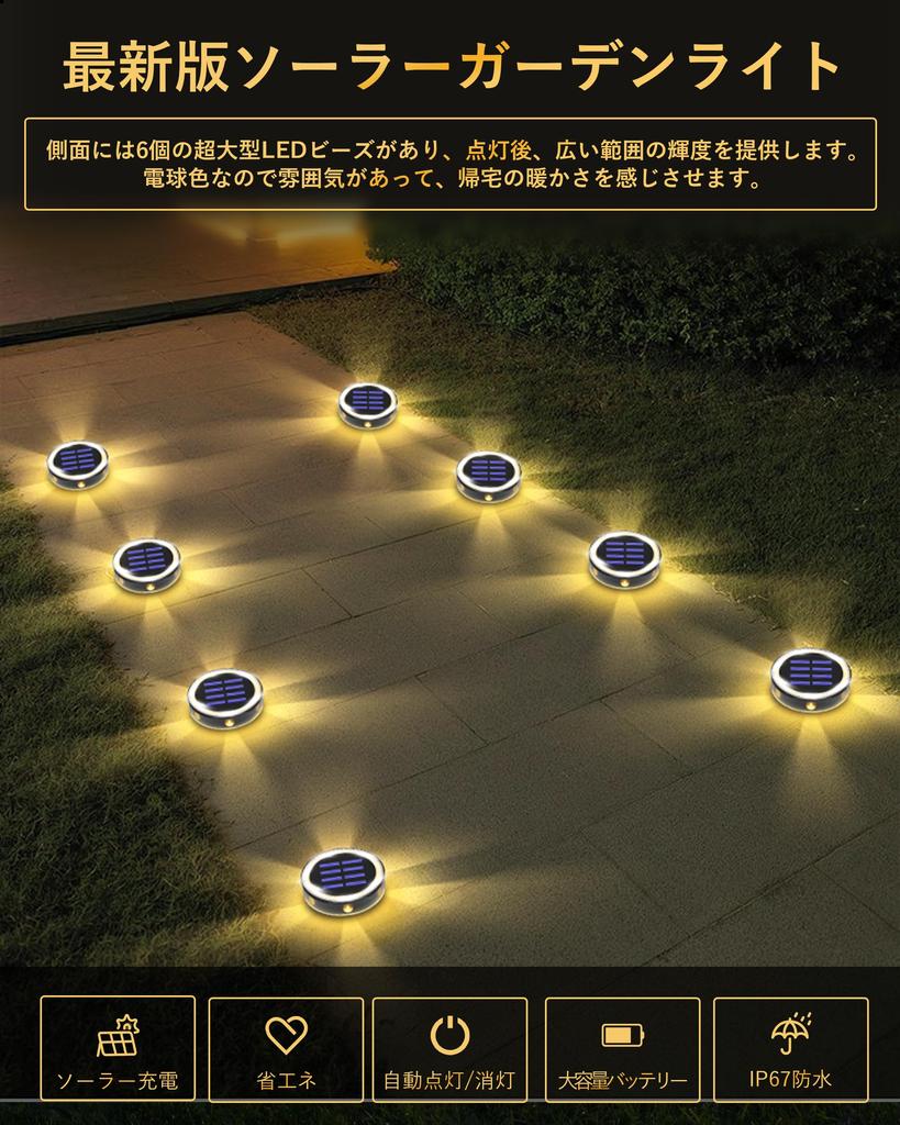 Solar Outdoor Embedded Garden Bulb Wall Light Automatic IP67 Zero Electricity Freestanding LED Underground Solar Power Disaster Prevention Outdoor