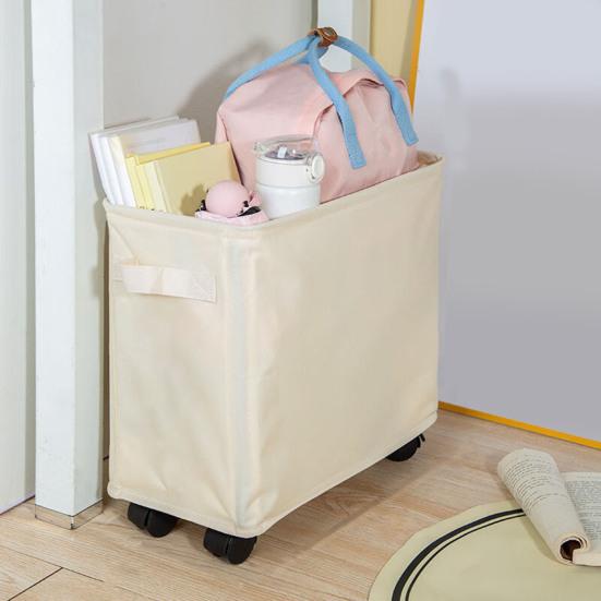 Тонкая корзина для белья с колесами, большая вместимость, прочная несущая конструкция, складная корзина для белья, корзина для грязного белья