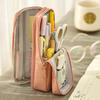 Angoo Normcore Pen Bag Pencil Case Two Layer Foldable Stand Fabric Phone Holder Storage Pouch
