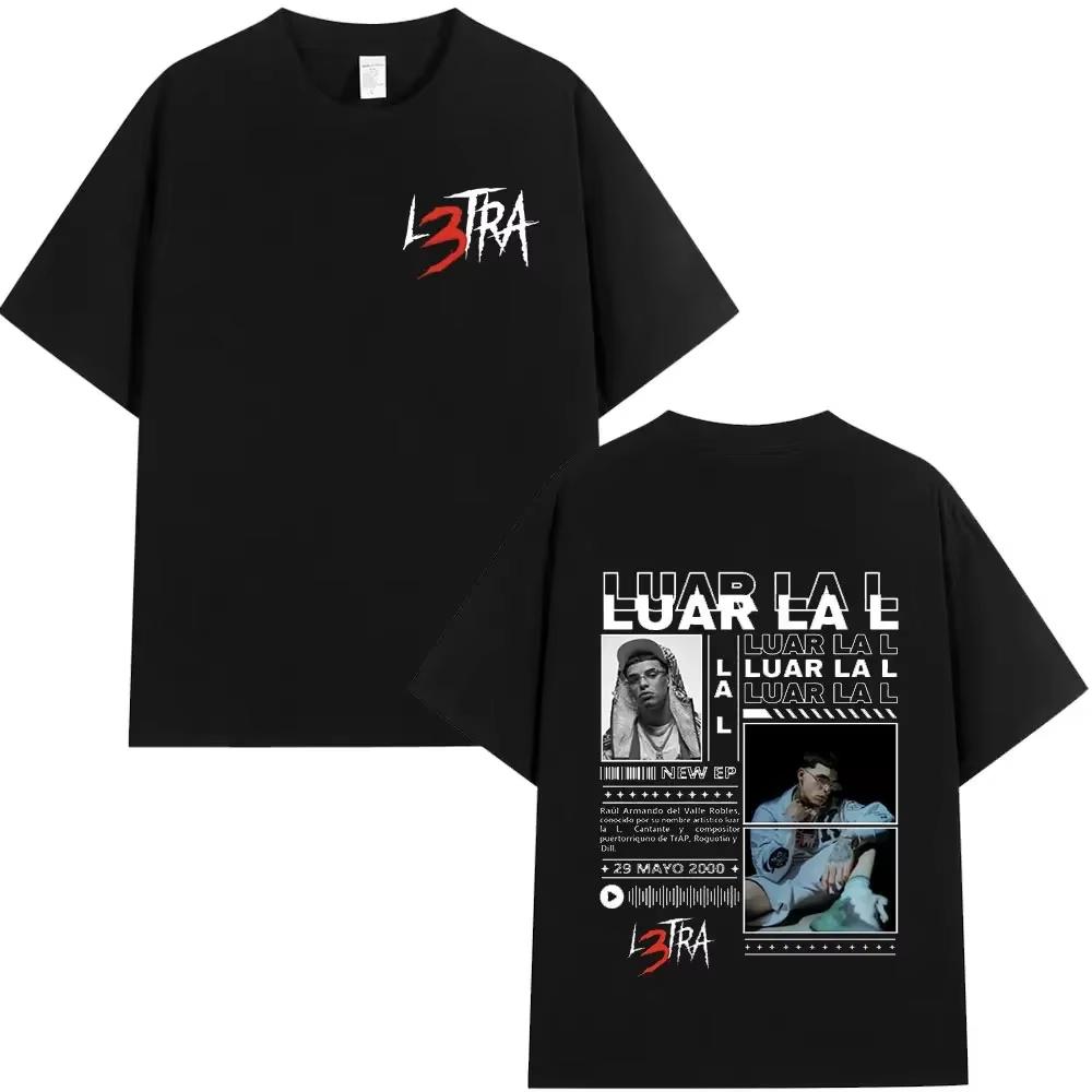 Rapper Luar La L L3TRA Print T-Shirt, Unisex Loose Casual Women And Men Fashion Comfortable T-shirt