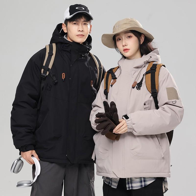 Mens Winter Outdoor Waterproof Hiking Jacket Unisex Functional Fleece Coat Casual Streetwear