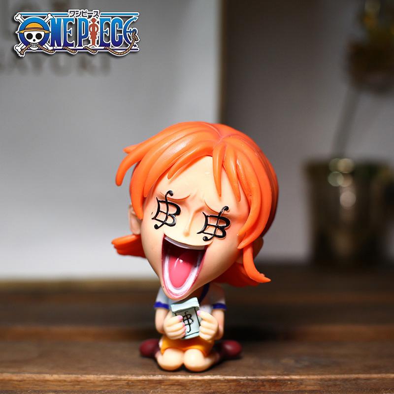 Аниме One Piece Рождественская Фигурка 8-10 см ПВХ Луффи Ророноа Зоро Милые Украшения Q Версия Украшение для Автомобиля Коллекционная Модель