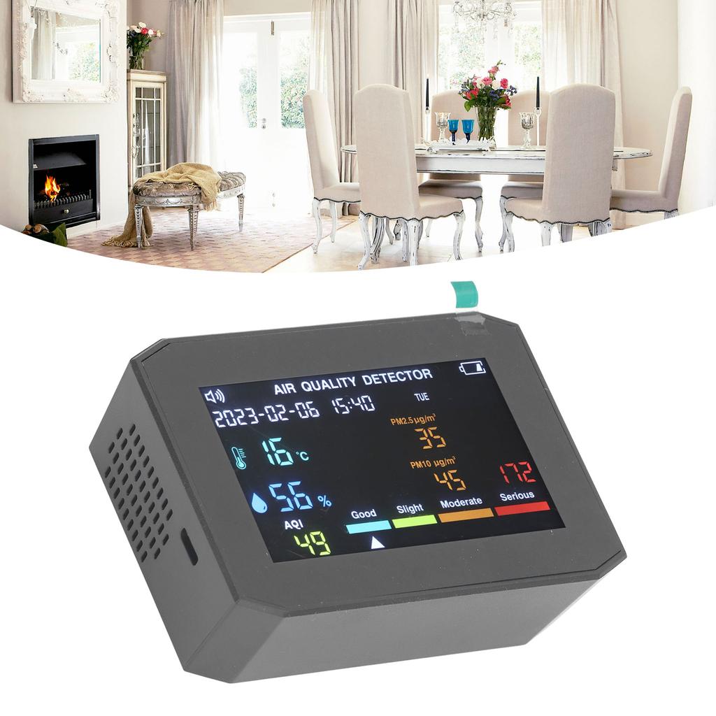  Монитор качества PM2. PM10 HCHO TVOC CO2 Датчик температуры и влажности ЖК-экран Многофункциональный