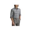 Polo FW24 клетчатая рубашка с вышитым логотипом и длинным рукавом Мужские рубашки Серый MNPOWOV16823754-020