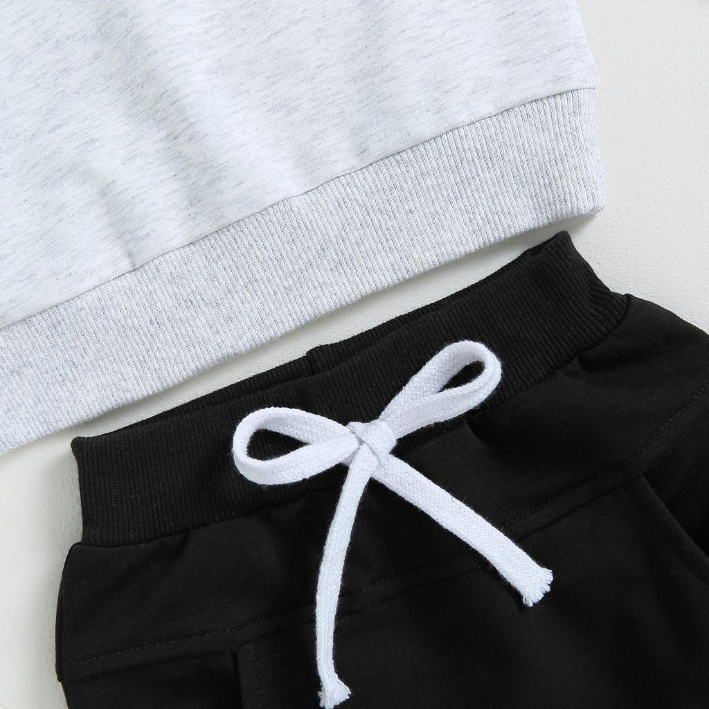 Одежда для маленьких мальчиков 3, 6, 9, 12, 18 месяцев, От 2 до 3 лет, штаны с капюшоном и цветными блоками, комплект осенне-зимней одежды