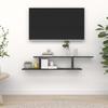 VidaXL Wall-Mounted TV Shelf Black 125x18x23 Cm Particleboard