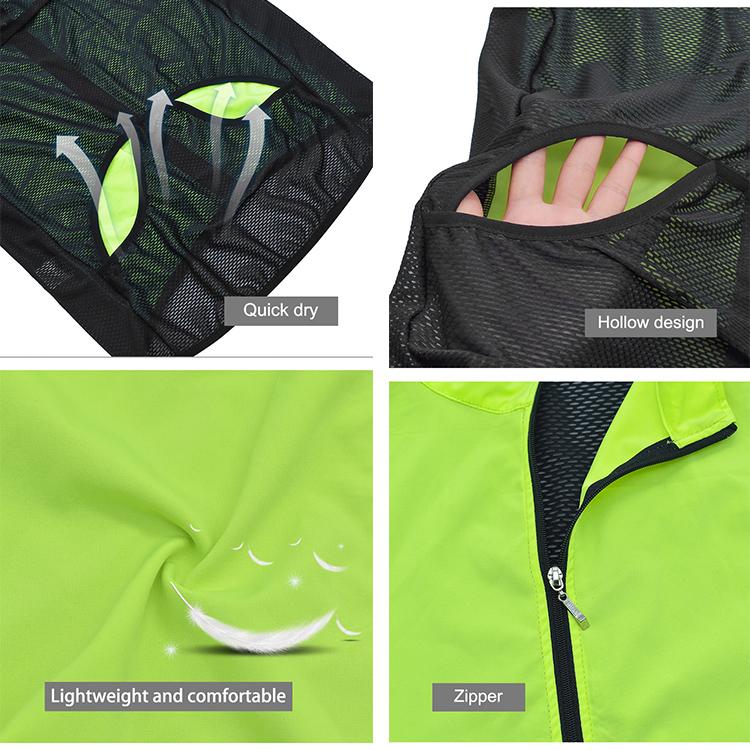 Cycling Vest Men's Reflective Sleeveless Jersey MTB Road Bike Breathable Bicycle Tops Gilet