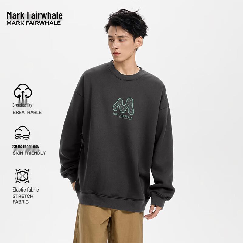 Mark Fairwhale Men's Relaxed Fit Round Neck Pullover Sweatshirt