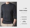 Men's Trendy Loose-Fit Round Neck Pullover Sweater, Autumn/Winter Plus Velvet Thickened Casual Wear