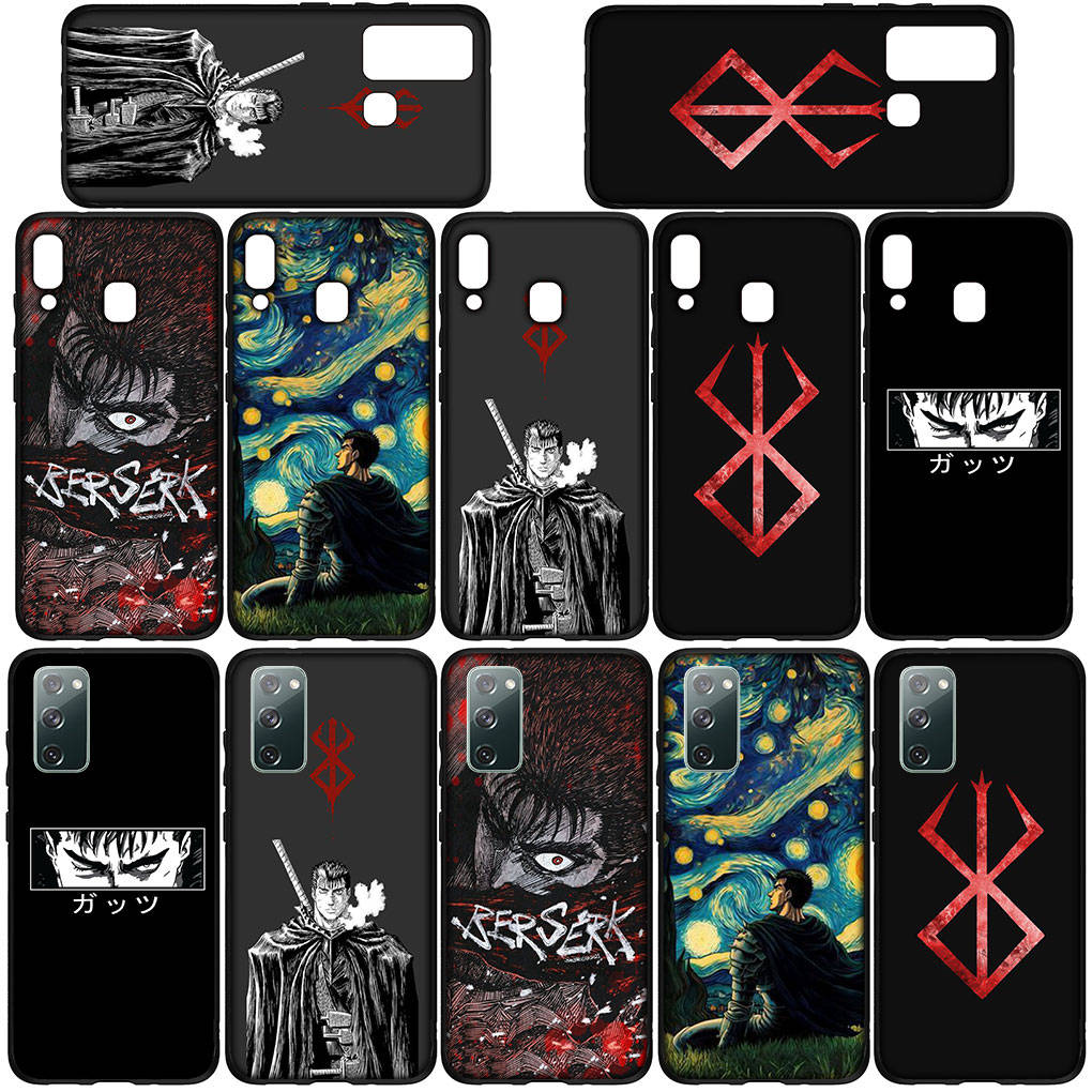 Чехол для телефона Samsung Galaxy S25 S24 S23 iPhone 16 15 Xiaomi Redmi Note 14 13 12 16E X 11 Pro Max OPPO Moto G85 Huawei A15Berserk Guts Cartoon Cover