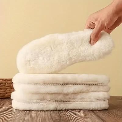 1 пара шерстяных стелек для мужчин и женщин, зимние теплые стельки, мягкие шерстяные утолщенные стельки для обуви, вставки для обуви, термоподкладки