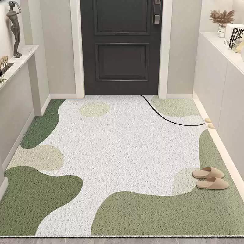 Washable PVC Door Mat Non-Slip Dirt Resistant Extra Large Entrance Rug for Hallway Home Decor