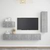 VidaXL TV Stand Set 4 Pcs Concrete Grey Chipboard.