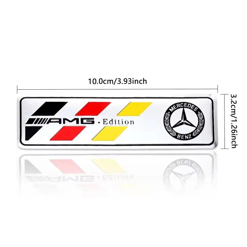 3D Aluminum Car Body Trunk Decoration Badge Sticker Auto Accessories AMG W108 W124 W126 W140 CLE A B C D Class For Mercedes Benz