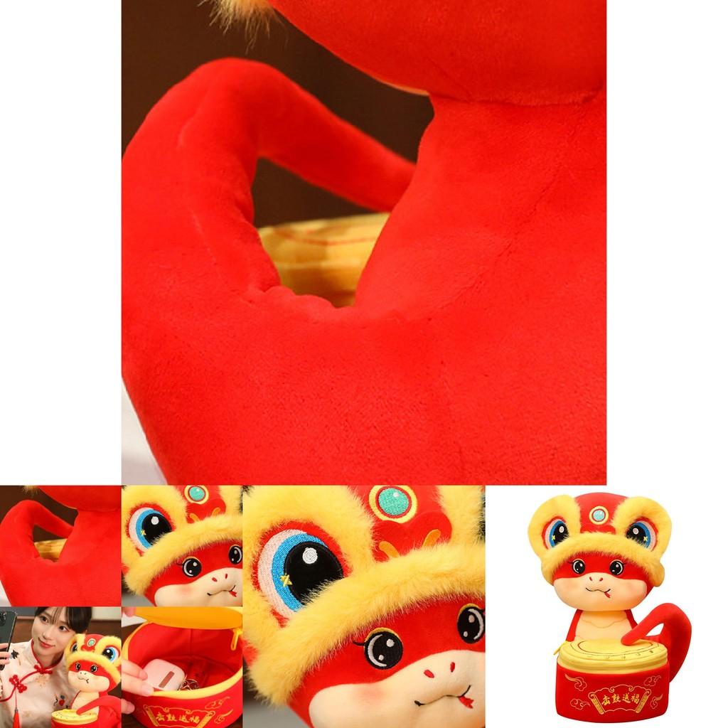 Adorable Plush Snake Doll Soft Pp Cotton Year Of The Snake Zodiac Gift For Kids