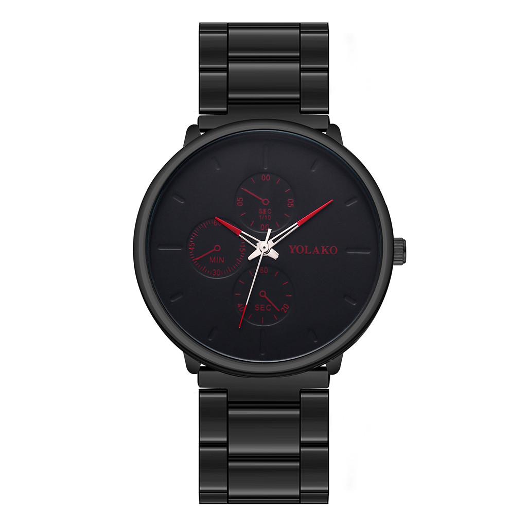 Мужские наручные часы с сетчатым ремешком из сплава, военные кварцевые часы, простые трехглазые наручные часы, повседневные мужские наручные часы