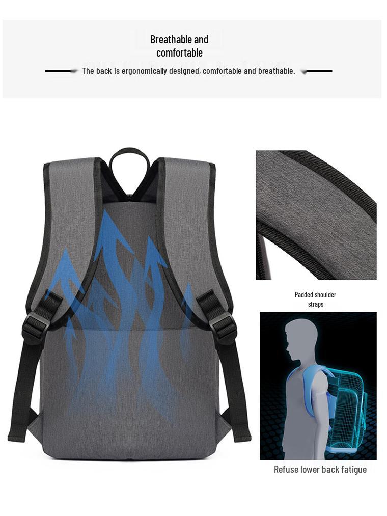 Мужской прочный водонепроницаемый рюкзак для ноутбука из ткани Оксфорд для бизнеса и путешествий