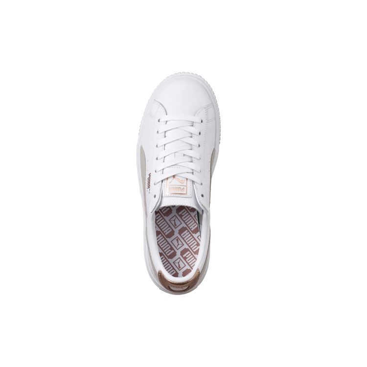 Puma Кеды на платформе Basket Platform Euphoria из синтетической кожи, низкие, женские, белые 366814-02