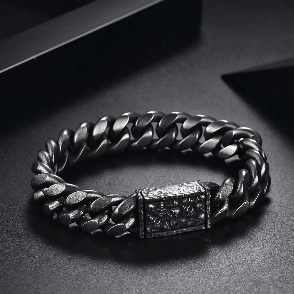 Vintage 316l Stainless Steel Waterproof Anti Non Tarnish for Men Fashion Jewelry Bike Motorcycle Gift Chain Bracelet