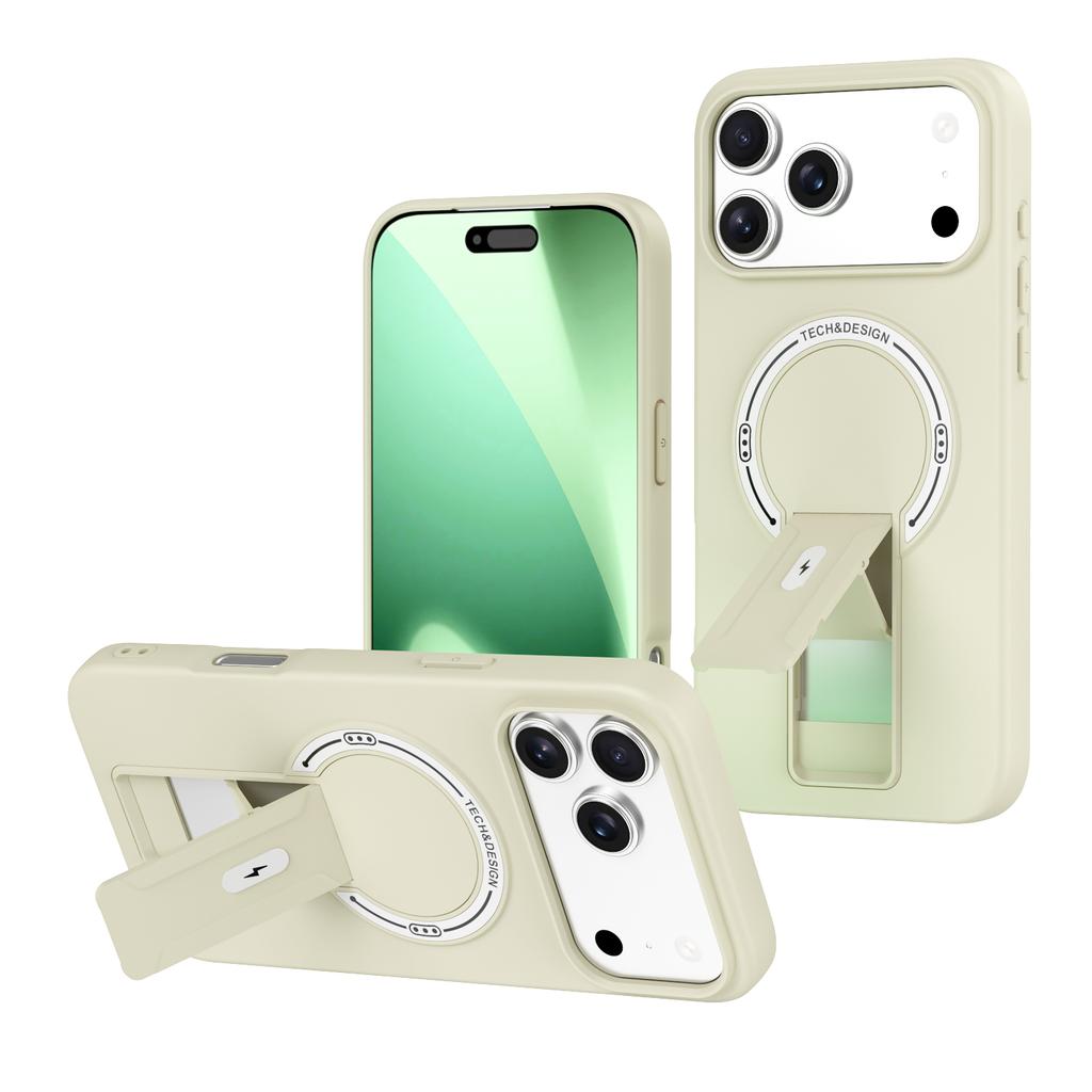 Магнитный чехол для телефона Apple iPhone 17 Pro Max Air 17E с ощущением кожи, складной подставкой, внутренней flock-отделкой, противоударной задней крышкой