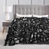 Halloween Witch in Black Blanket,Halloween Flannel Blankets,Lightweight Soft Cozy Unisex Bed Blanket