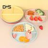 Домашняя посуда для завтрака, детская тарелка для еды с тремя отделениями, небьющаяся тарелка для похудения