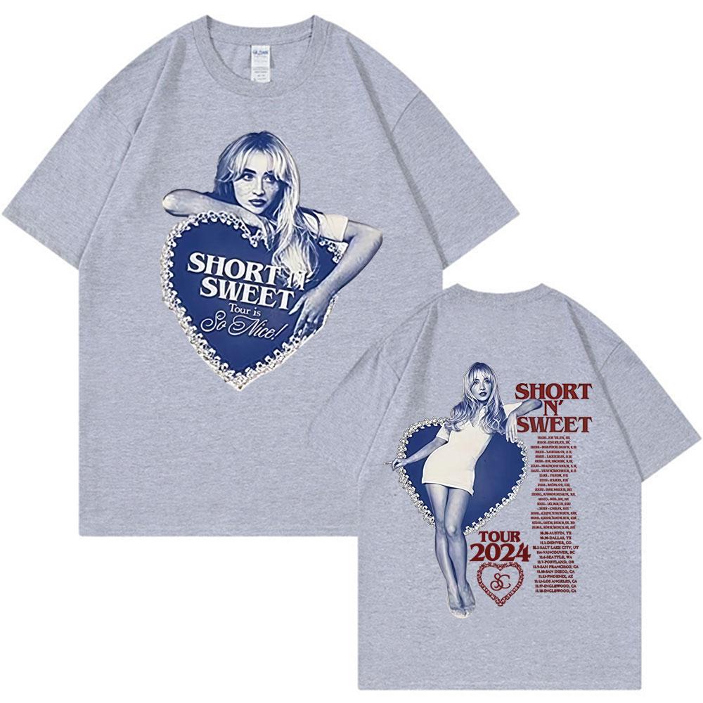 Sabrina Carpenter Short N' Sweet Tour 2024 Graphic T Shirt Men's Women's Clothing Fashion Aesthetics Harajuku Streetwear T-shirt