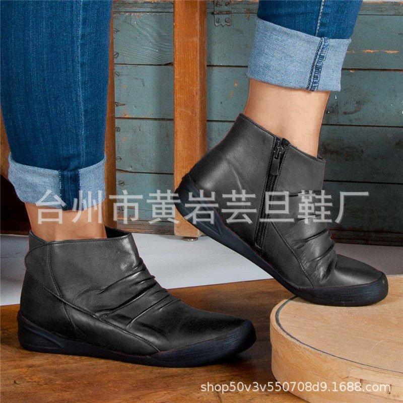 Осенне-зимние женские зимние сапоги теплые плюшевые туфли холодная зимняя мода женские ботильоны из натуральной кожи хлопковые ботинки женские