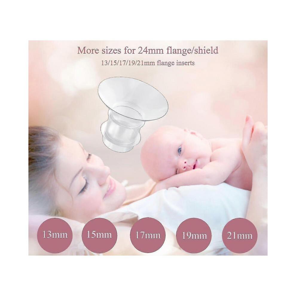 10-Piece Flange Inserts 13/15/17/19/21mm Compatible with Momcozy S12 Pro/S9 Pro/S12/S9 Breastpump Cups