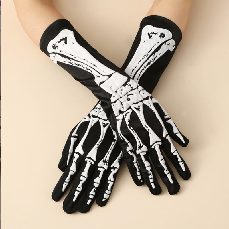 Halloween Skeleton Skeleton Gloves Trick Dark Wind Convex Gloves Skeleton Ghost Festival Costume