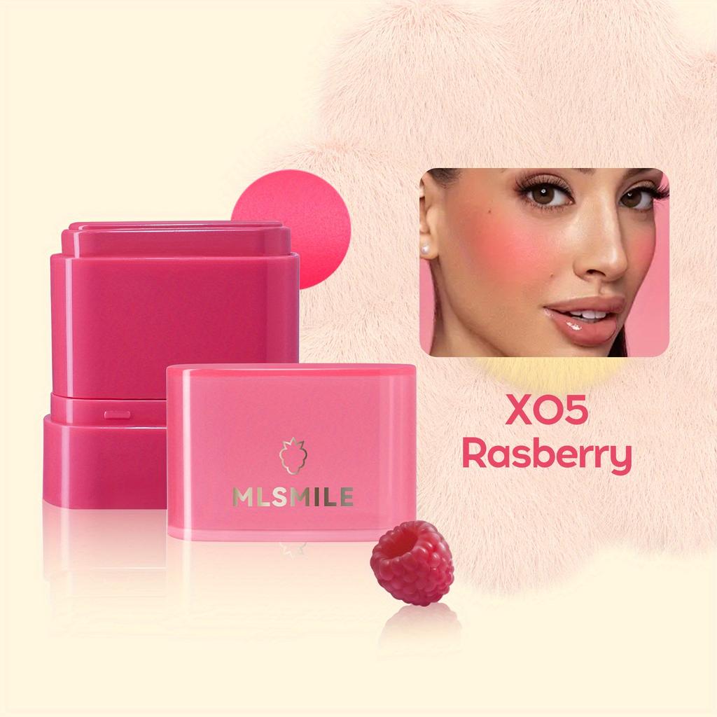 Flat Tube Fruit Blush Stick Two-in-one Lipstick, Easy To Apply Color and Highlight, Contour and Rouge, Convenient and Easy To Carry