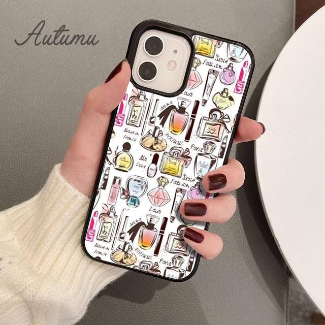 Чехол для телефона с тушью и губной помадой для iPhone 11 12 13 14 Pro Max mini XR XS SE 2020 6S 7 8 Plus Galaxy S21 S22